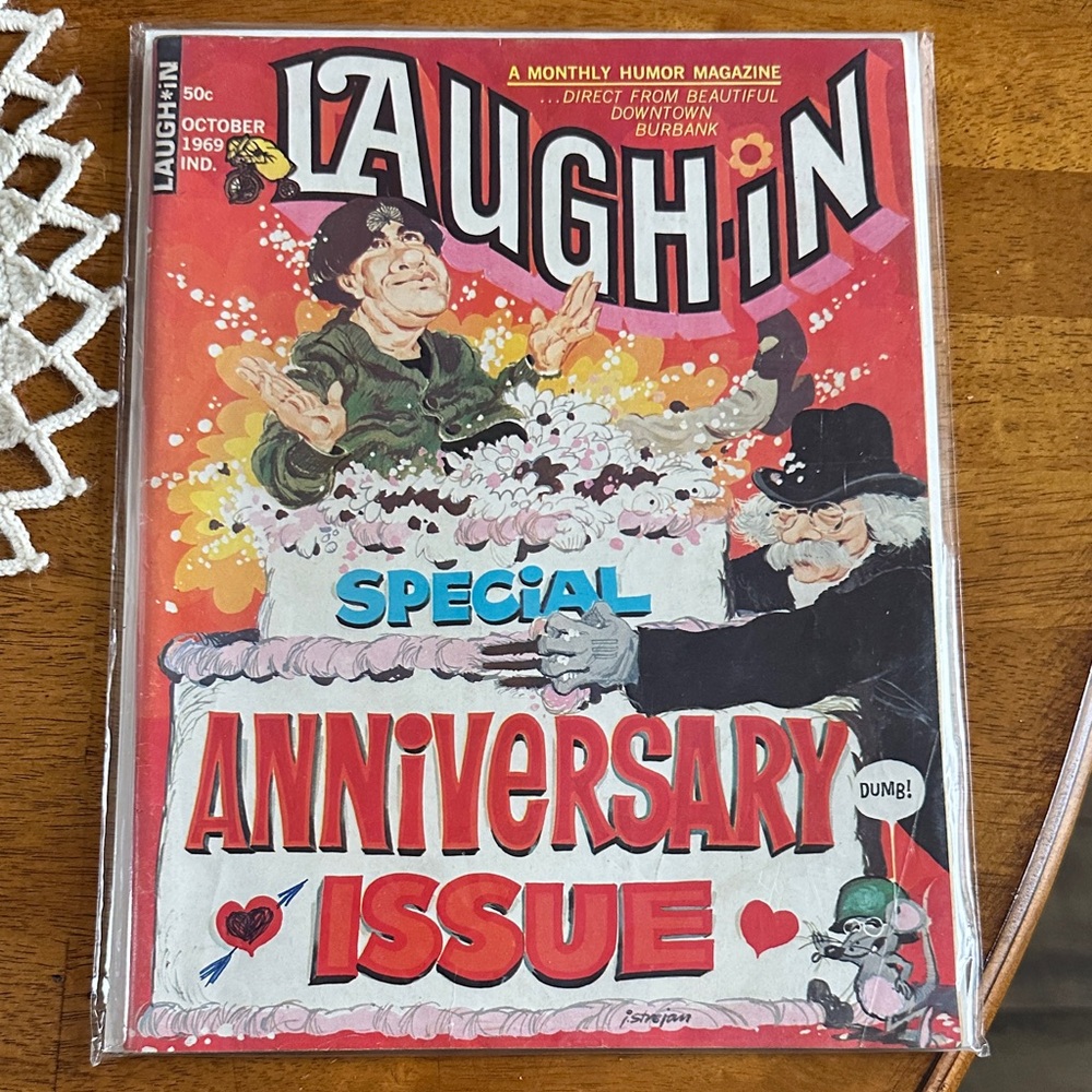 Vintage Laugh-In Magazine Special Anniversary Issue, October, 1969